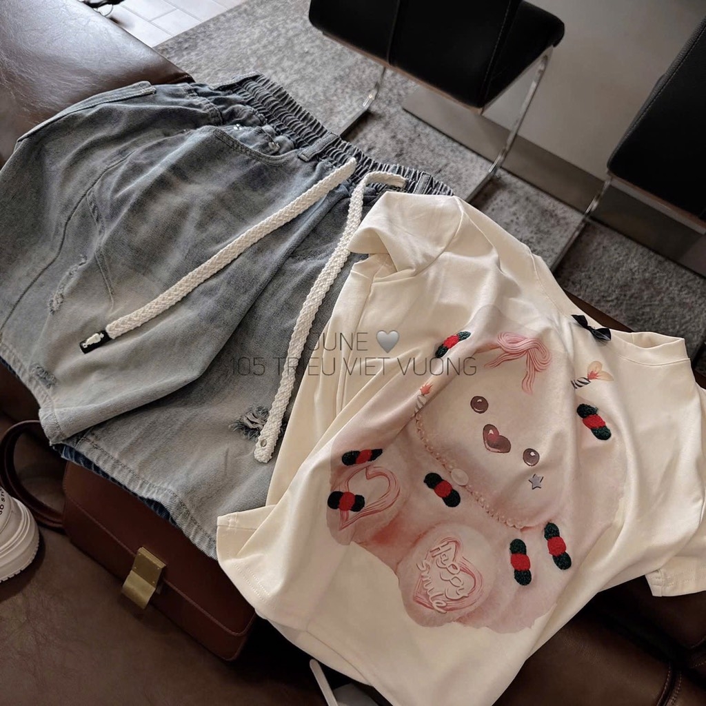 SET ÁO COTTON QUẦN JEANS NỮ