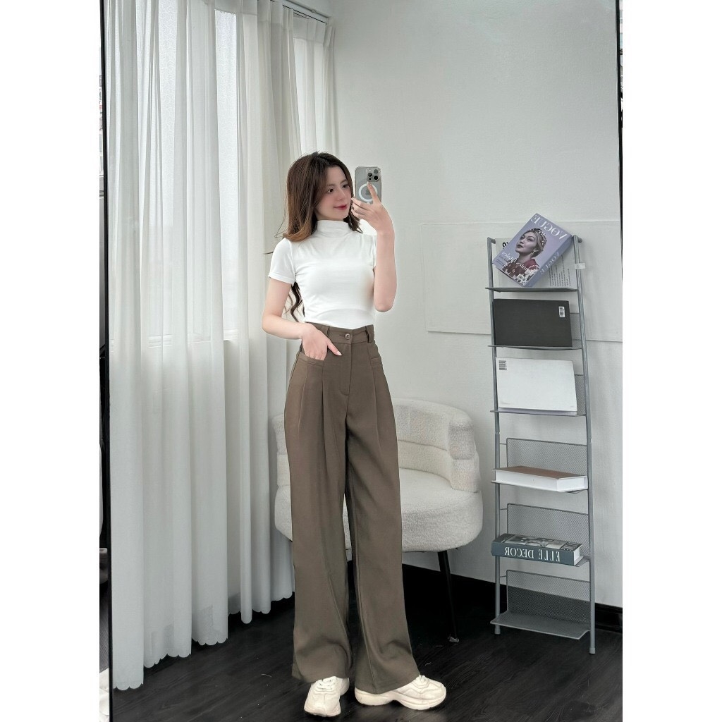 QUẦN VẢI SUÔNG ỐNG GẬP(xả55k)