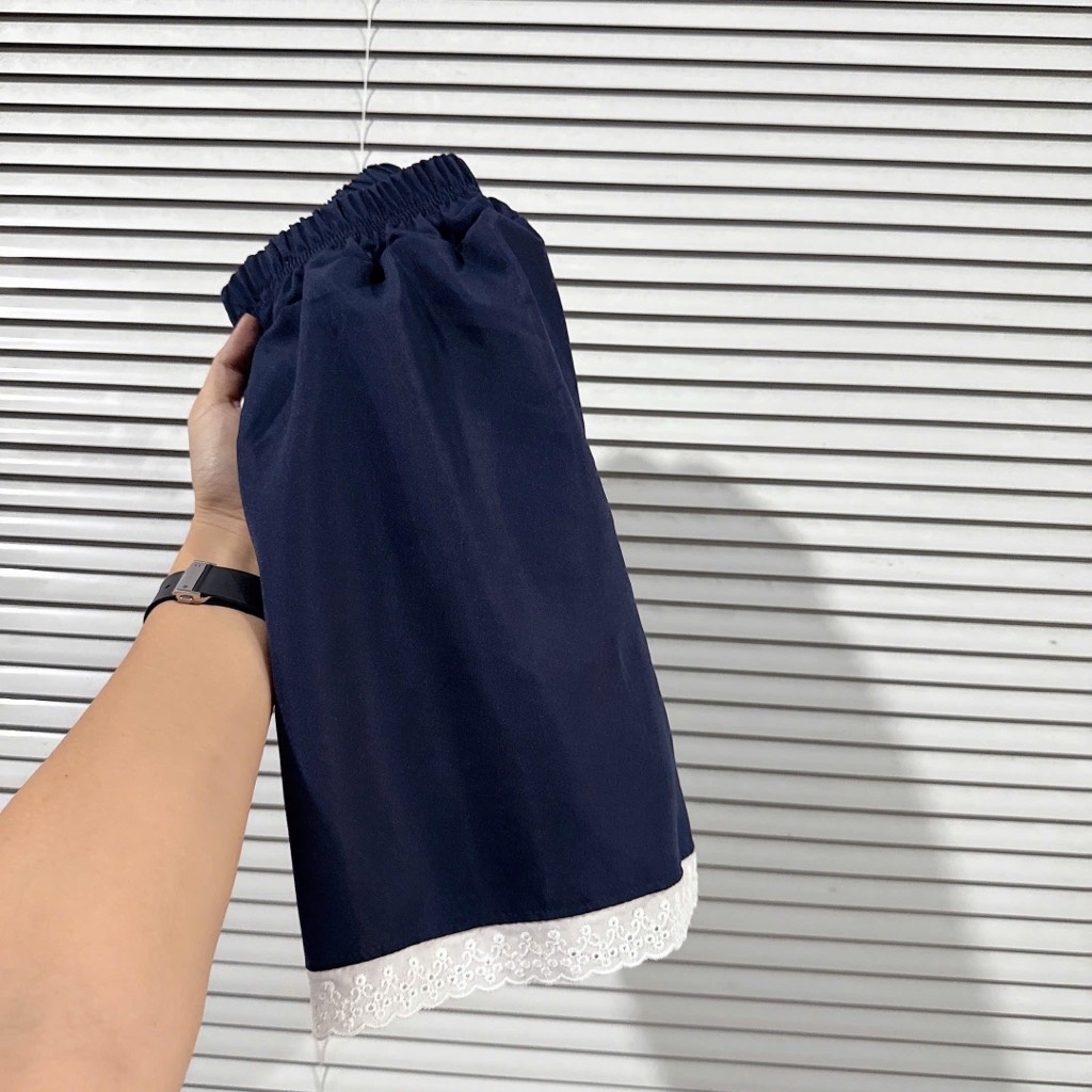 SÉT BỘ ÁO PHÔNG QUẦN THAN VIỀN REN GẤU NỮ