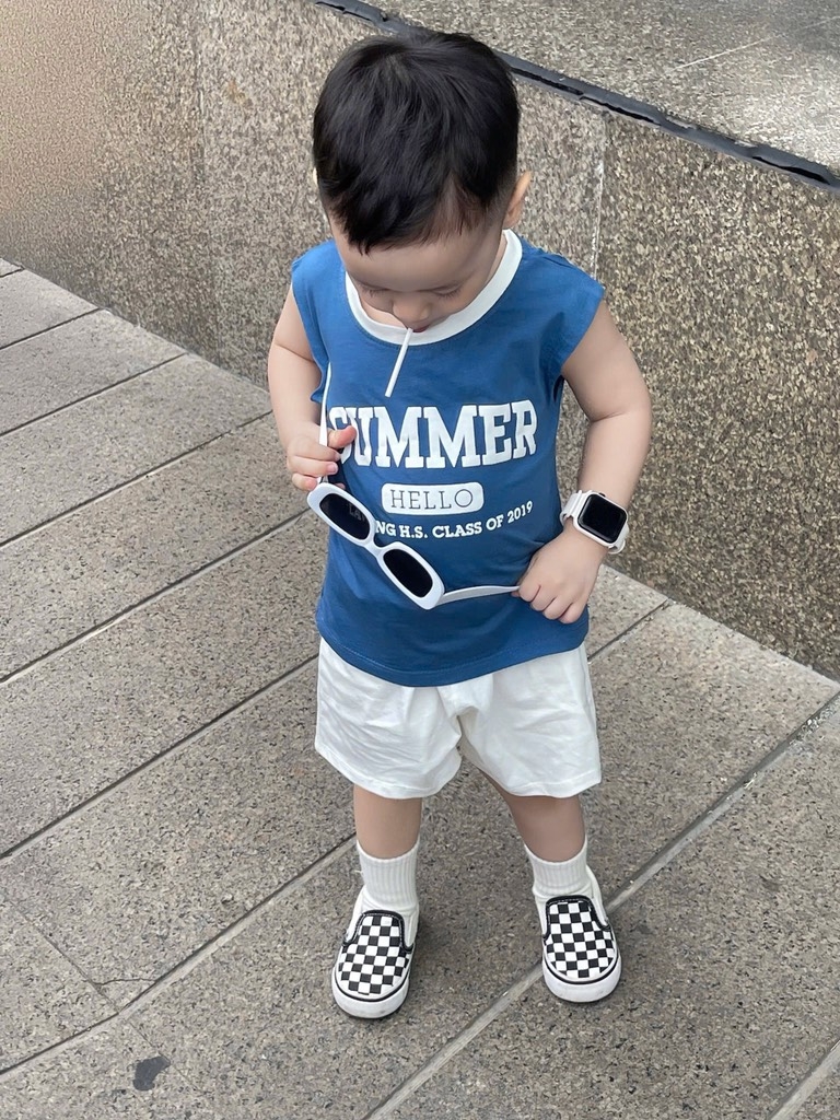 SET BỘ SUMMER XANH TRẮNG BÉ TRAI SẴN(SALE 89k)