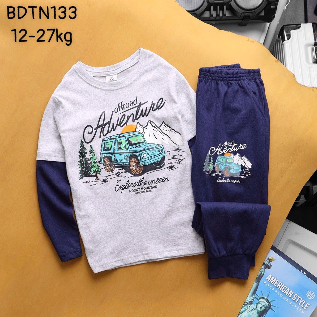 BỘ DÀI THUN COTTON XUẤT DƯ BÉ TRAI