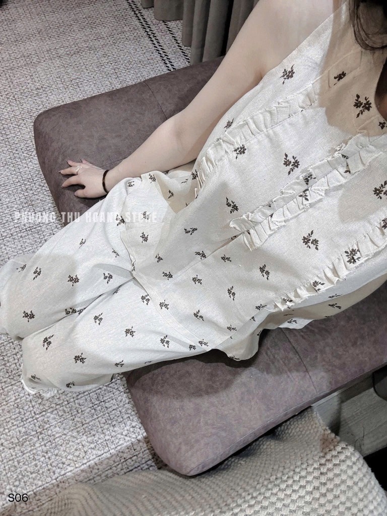 SET BỘ TAY VIỀN BÈO QUẦN SUÔNG HOA LÁ NỮ