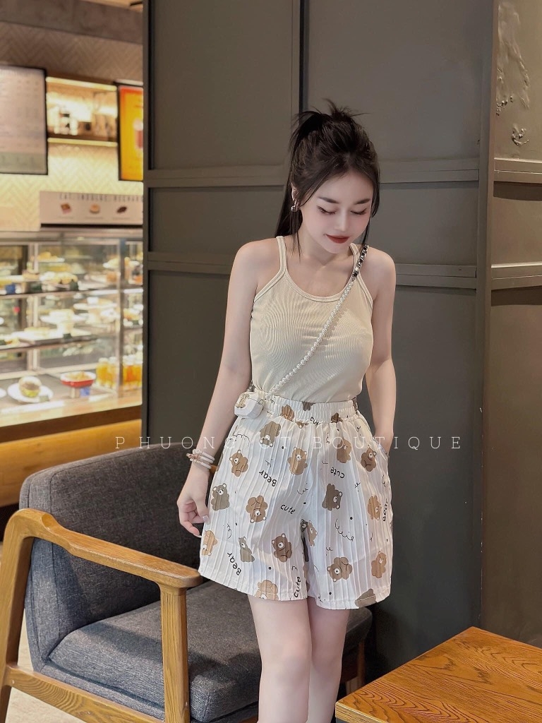 SET 3 QUẦN ĐÙI HOẠ TIẾT NỮ SẴN(SALE 85k)