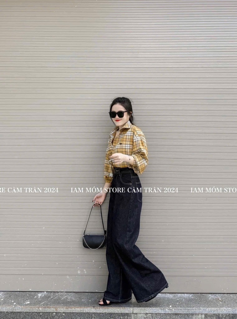 QUẦN BÒ NỮ SUÔNG ỐNG RỘNG ĐEN TIÊU SẴN(xả 79k)