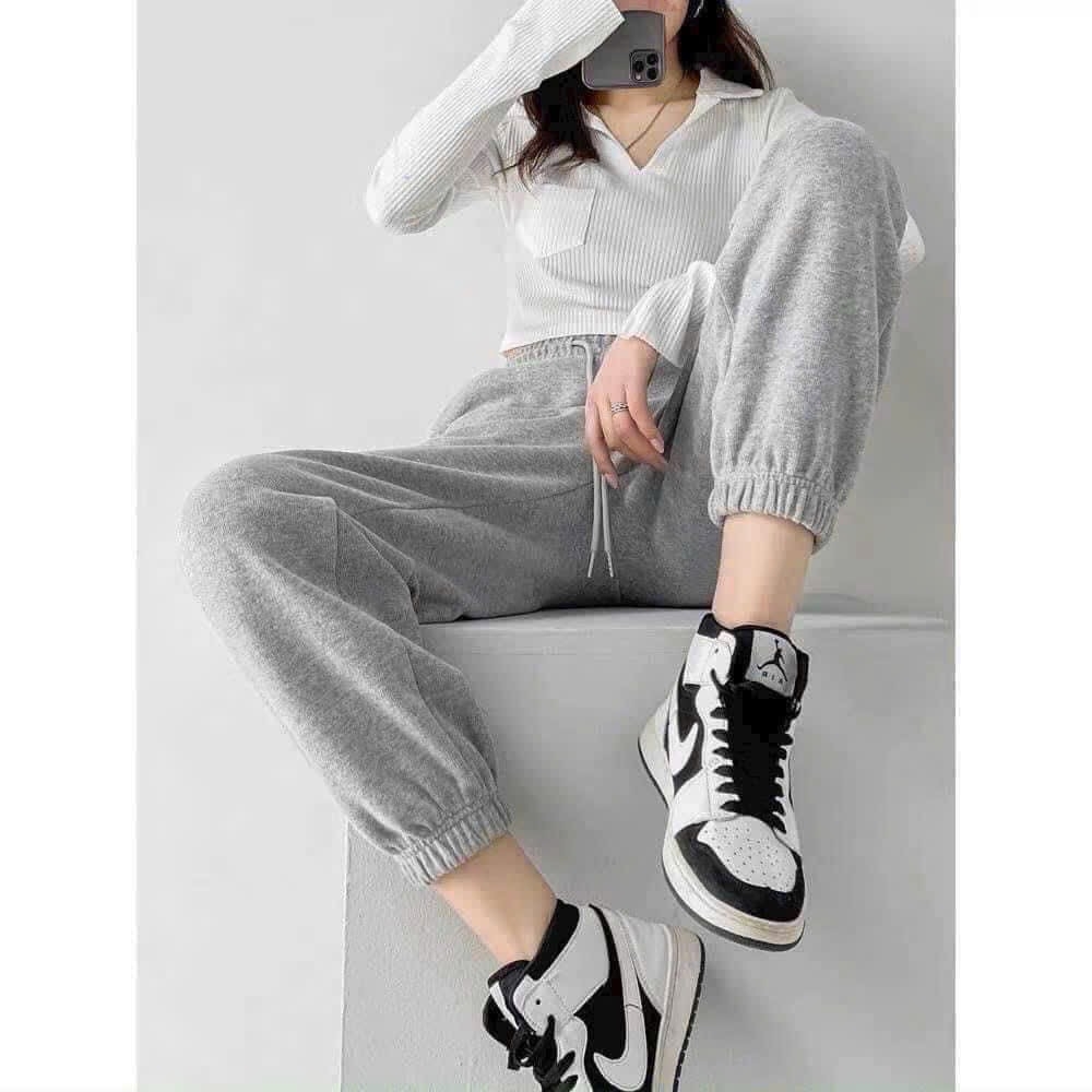 QUẦN JOGGER TĂM CHUN DÂY NỮ