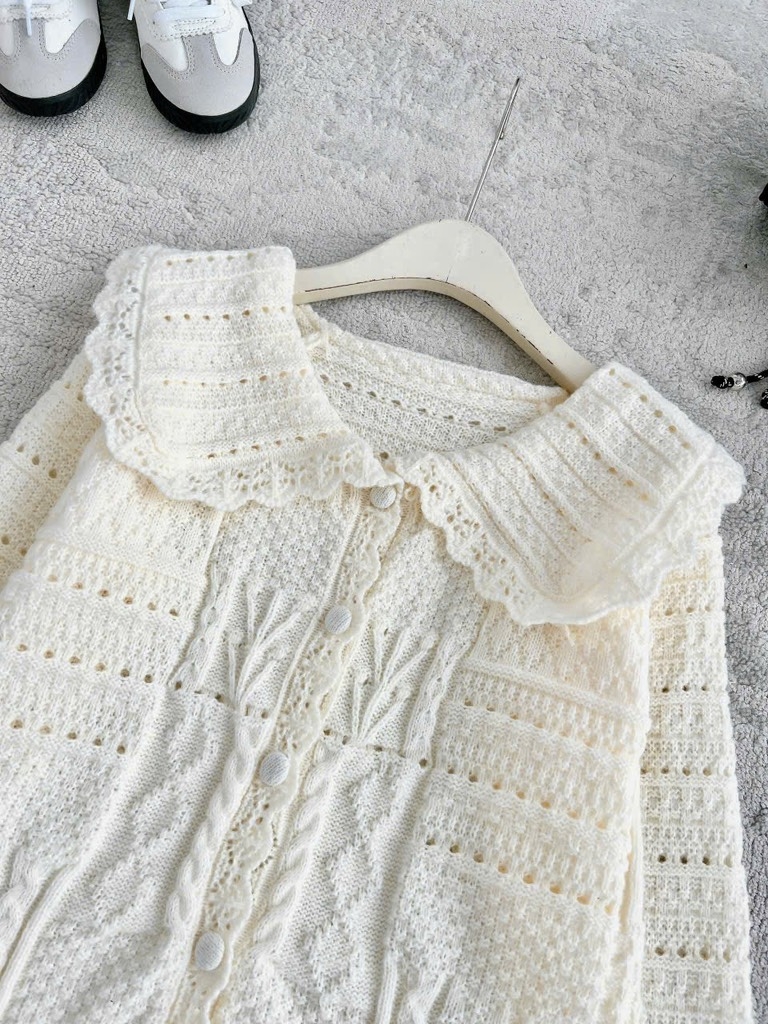 ÁO LEN REN CỔ SEN 4 MÀU NỮ THU ĐÔNG SẴN