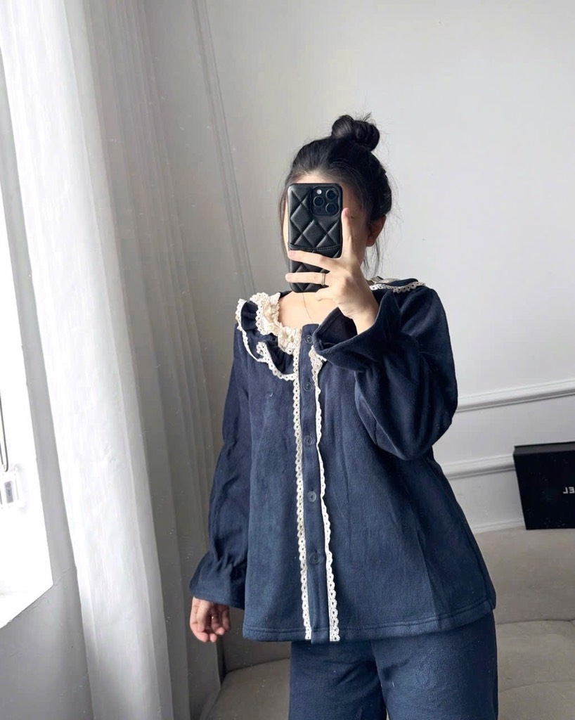 BỘ NGỦ LÔNG ULALA XUẤT HÀN NỮ THU ĐÔNG SẴN