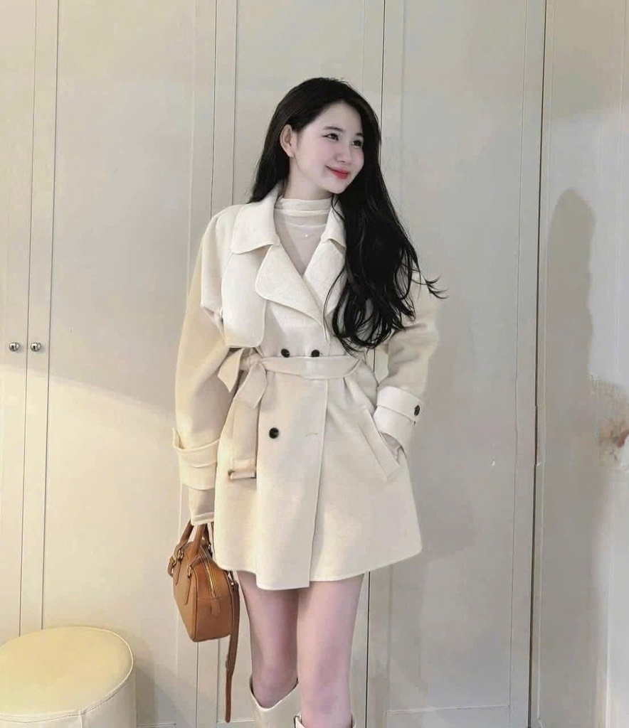 ÁO KHOÁC DẠ DÁNG CHÙM MÔNG NỮ THU ĐÔNG