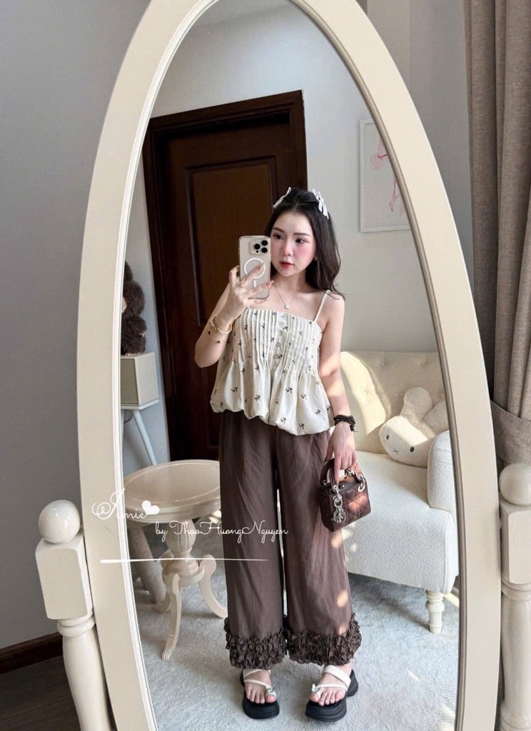 SET BỘ HOA NHÍ 2S QUẦN SUÔNG NỮ