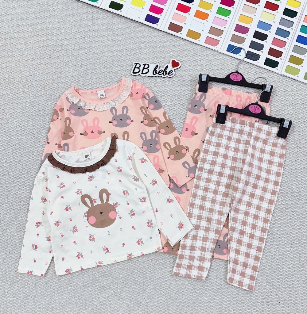 SET 2 BỘ DÀI THỎ HOA NHÍ TONE HÀN QUỐC BÉ GÁI