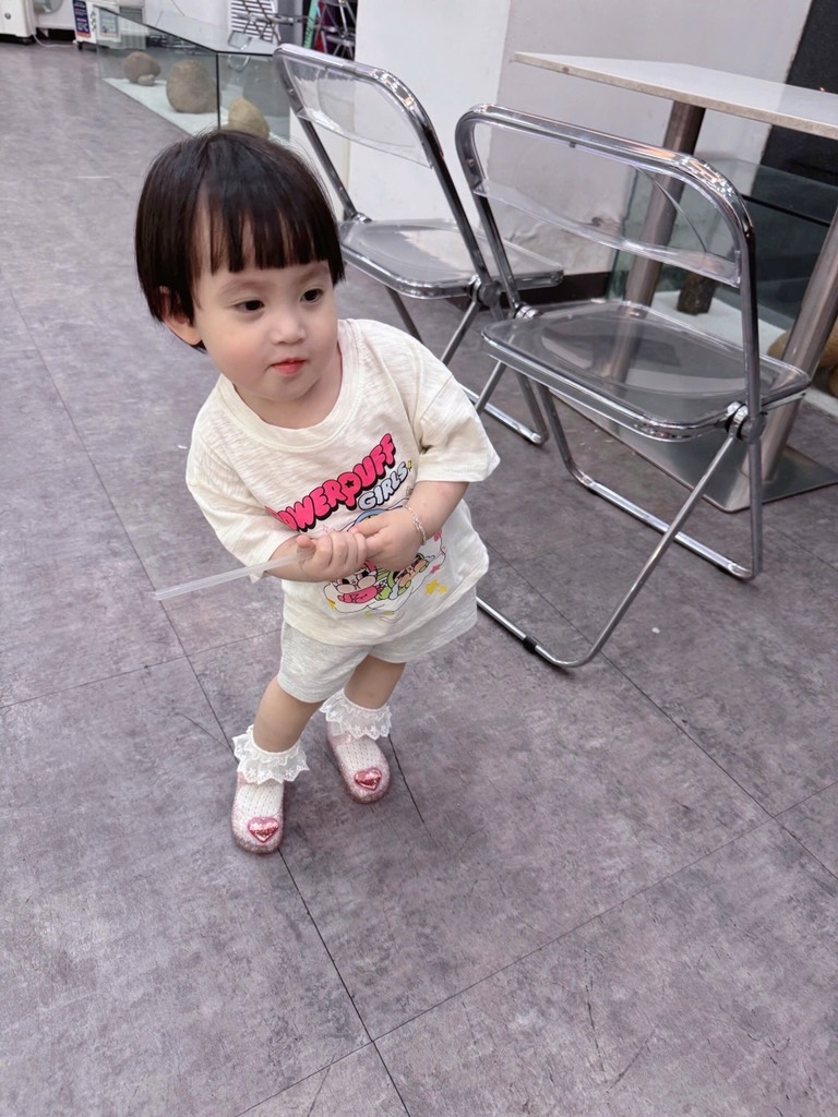 SÉT 4 ÁO CỘC TAY COTTON XƯỢC BB3 BÉ GÁI SẴN