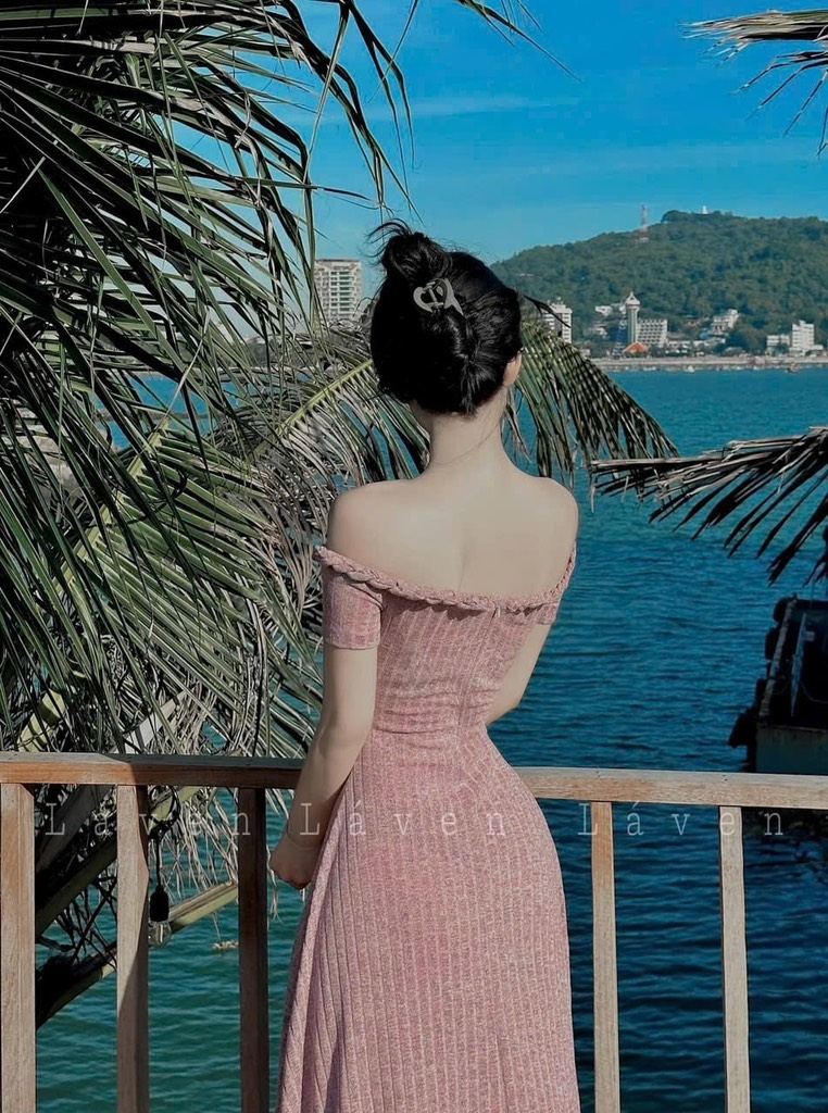 VÁY LEN NỮ THỎ BỆN DÂY DÁNG DÀI NỮ SẴN(SALE 119k)