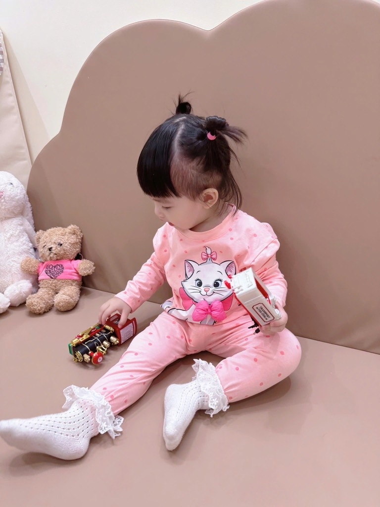 SET 2 BỘ DÀI MÈO NƠ HỒNG XANH BÉ GÁI SẴN