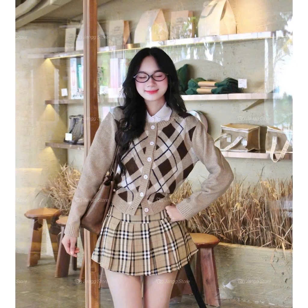 ÁO LEN CARDIGAN TRÁM QC NỮ THU ĐÔNG