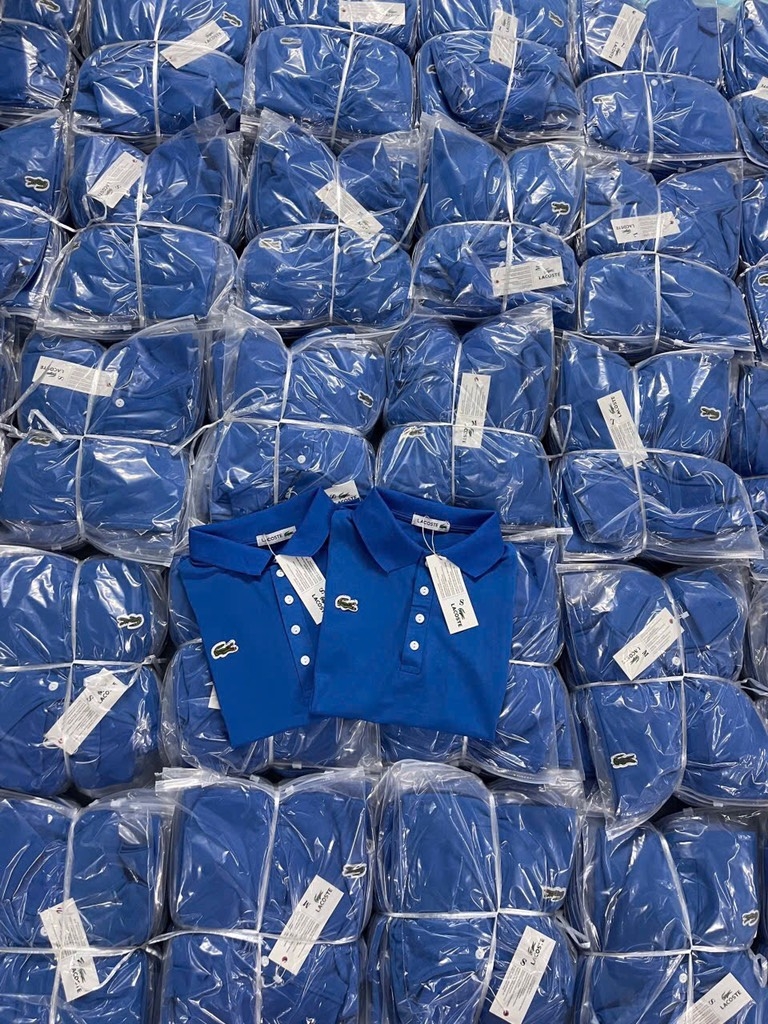 ÁO POLO LACOSTE THÊU CÁ SẤU XANH DƯƠNG NỮ SẴN (XẢ 55k)