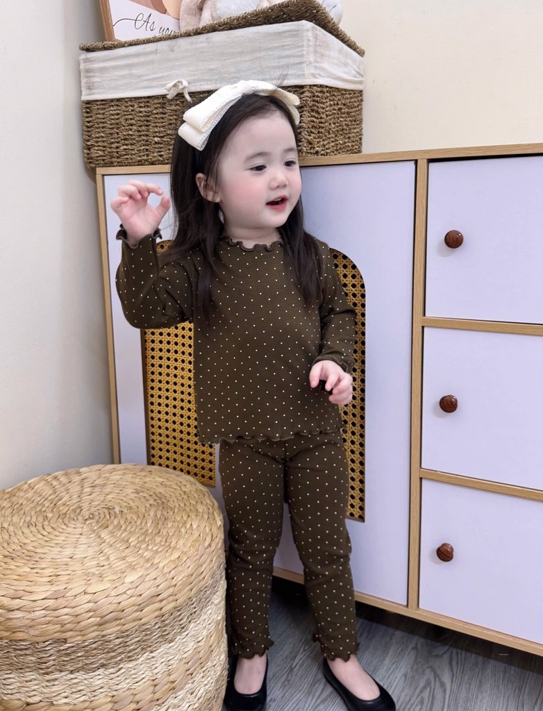 SET BỘ ZIP DÀI CHẤM BI 3 MÀU BÉ GÁI(XẢ 55k)