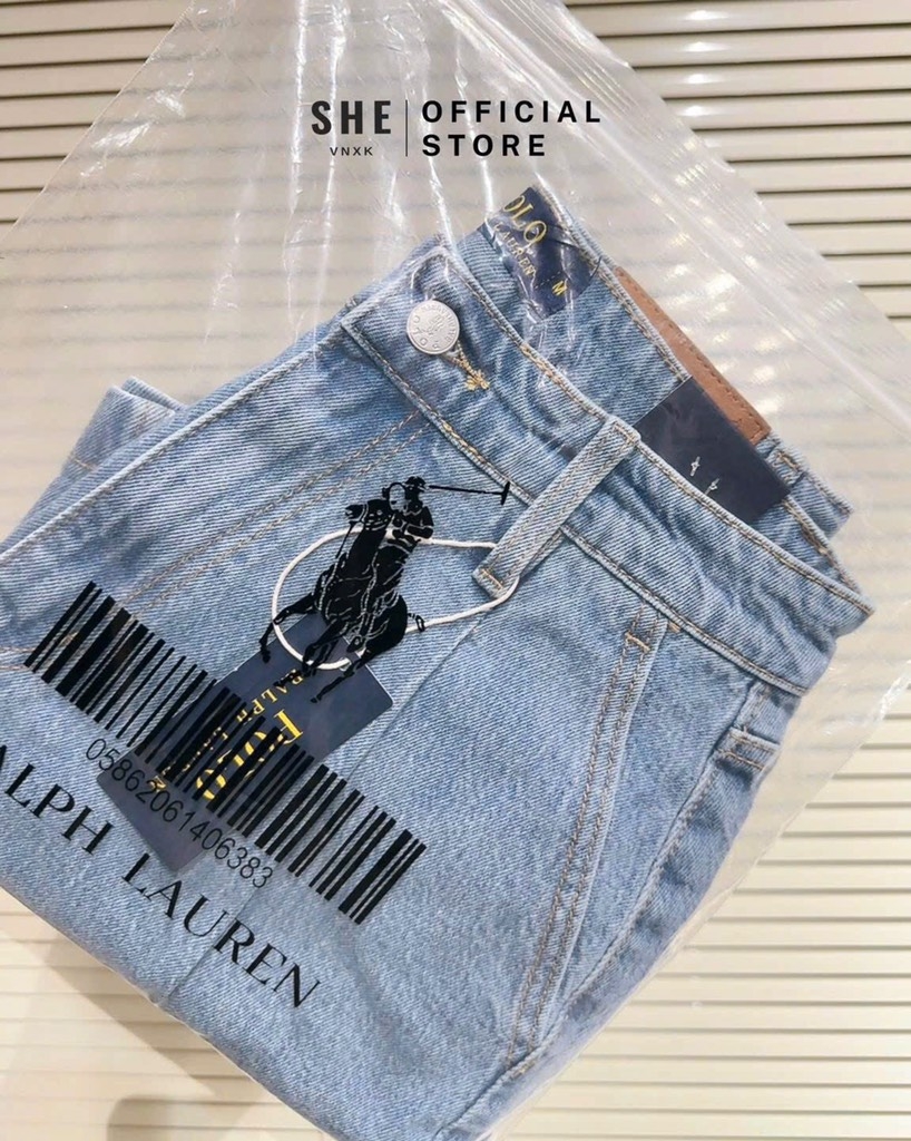 QUẦN SHORT JEAN NỮ XANH THÊU NGỰA SẴN (SALE 109k)