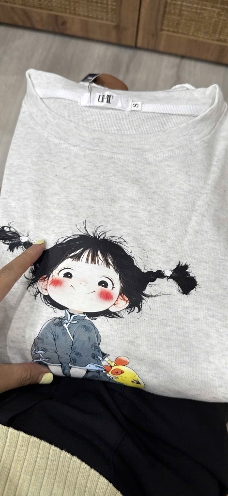 SET BỘ DÀI CÔ GÁI LUCKY TIME XÁM NỮ THU ĐÔNG