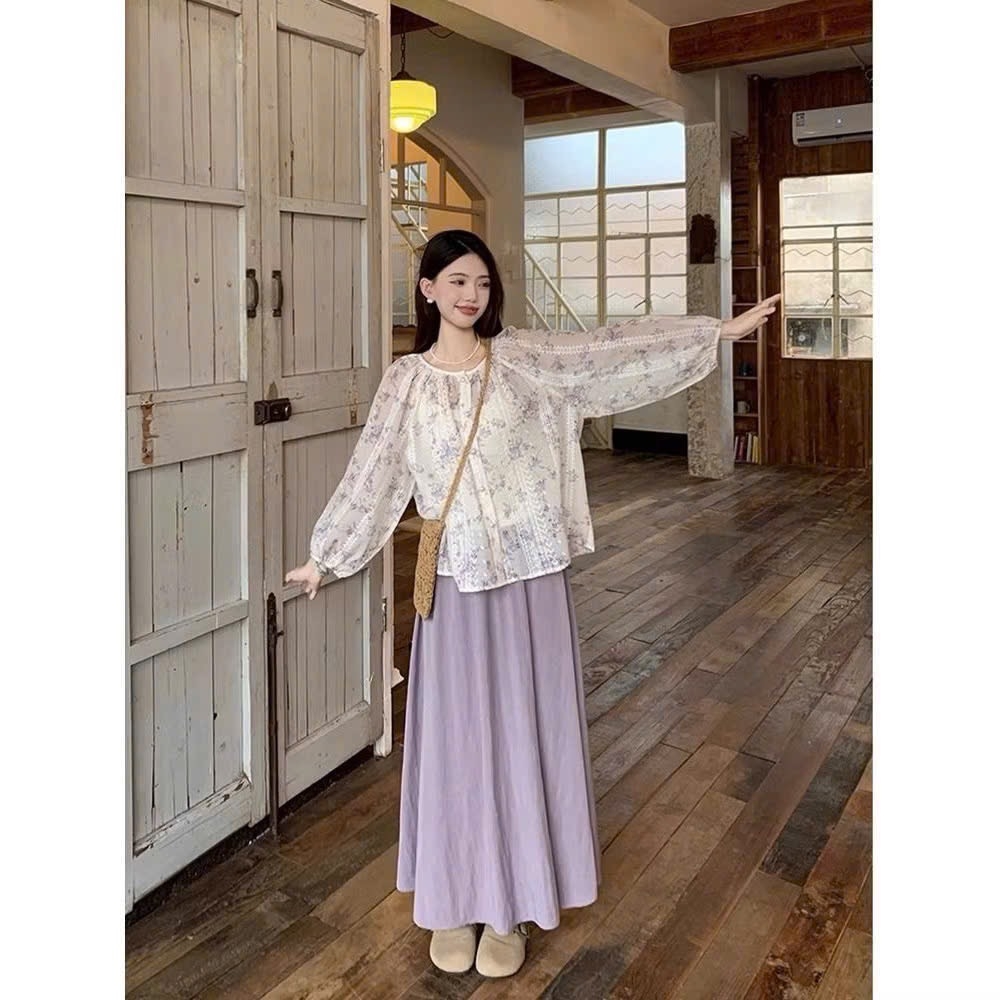 SET ÁO HOA CHÂN VÁY QC NỮ SẴN