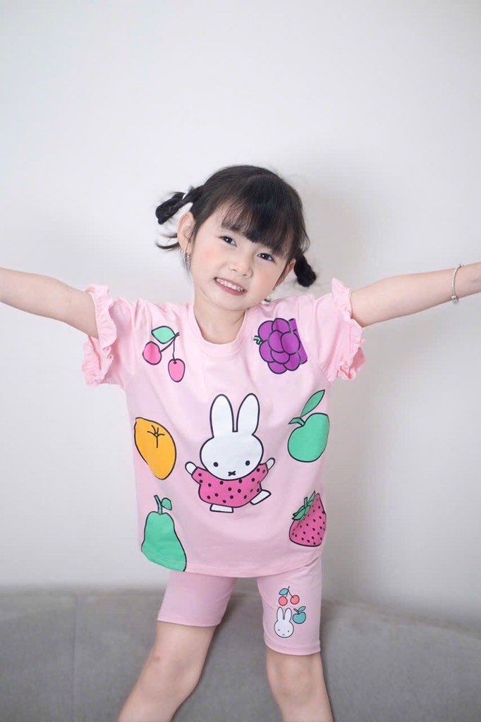 SET BÉ GÁI COTTON TÀU 2 MÀU BÉ GÁI SẴN (XẢ 99k)