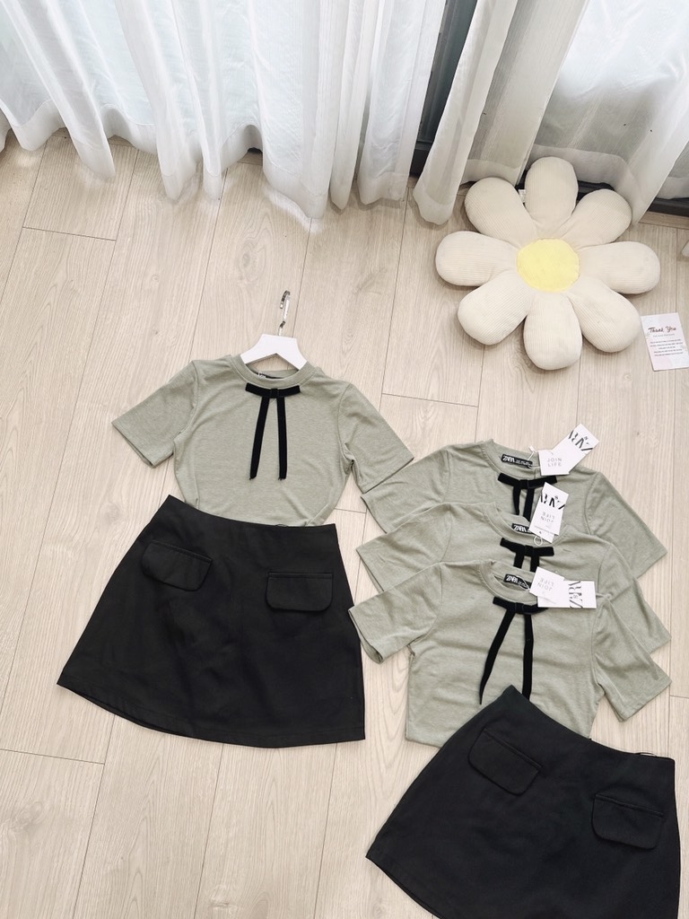 SET BỘ ÁO LEN DÍP CỔ NƠ CV A NẮP TÚI SẴN (SALE 119k)