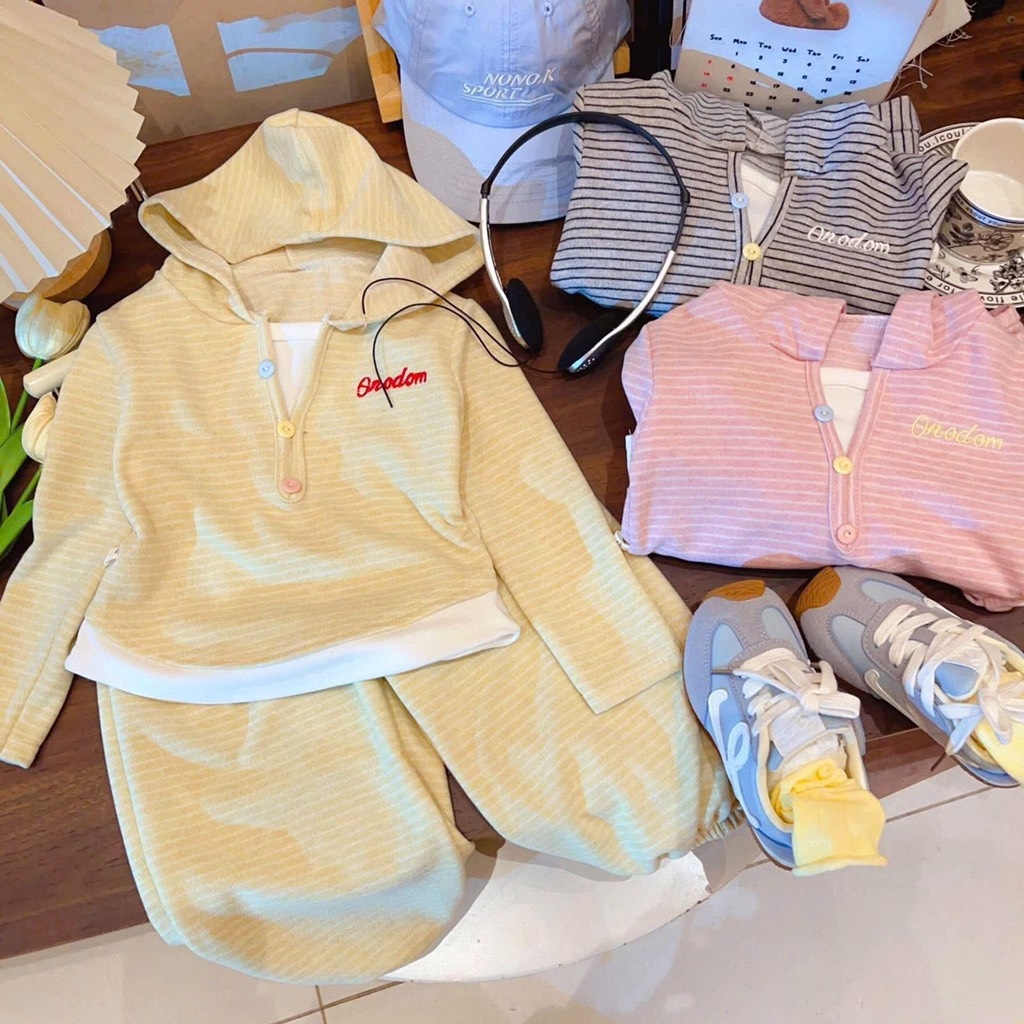 SET BỘ KẺ DÀI 3 MÀU HỒNG VÀNG XÁM BÉ GÁI