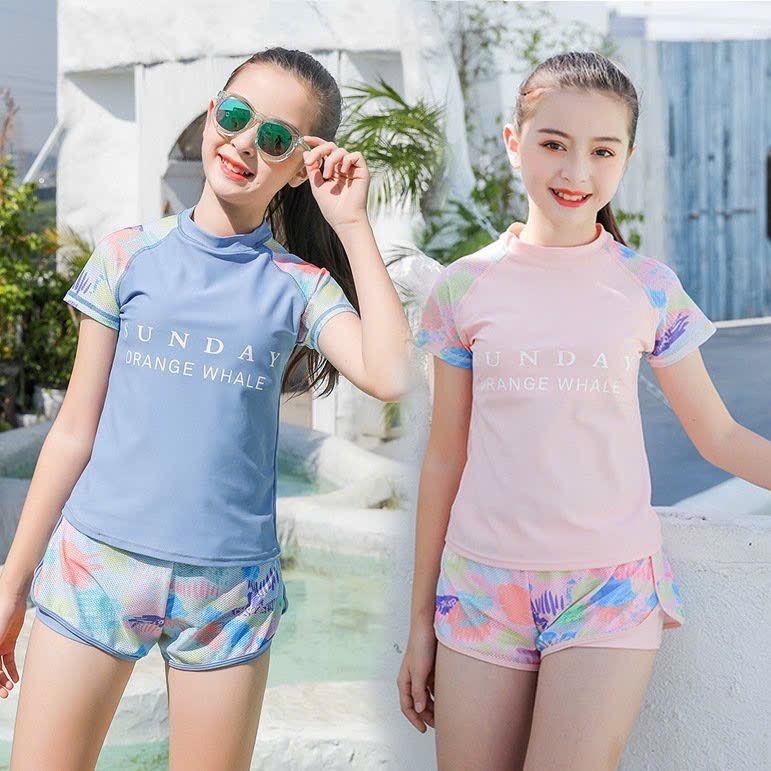 ĐỒ BƠI - SET BỘ BƠI BÉ GÁI MÀU PASTEL
