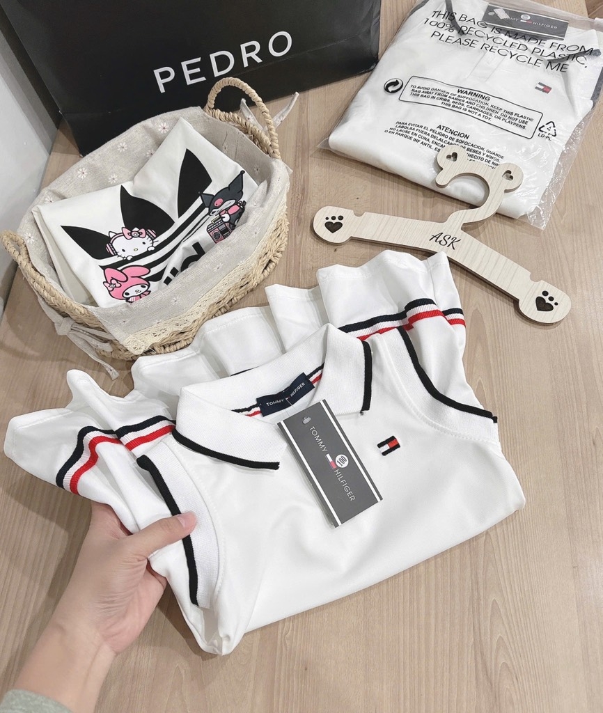 VÁY POLO TOMMY TRẮNG BÉ GÁI