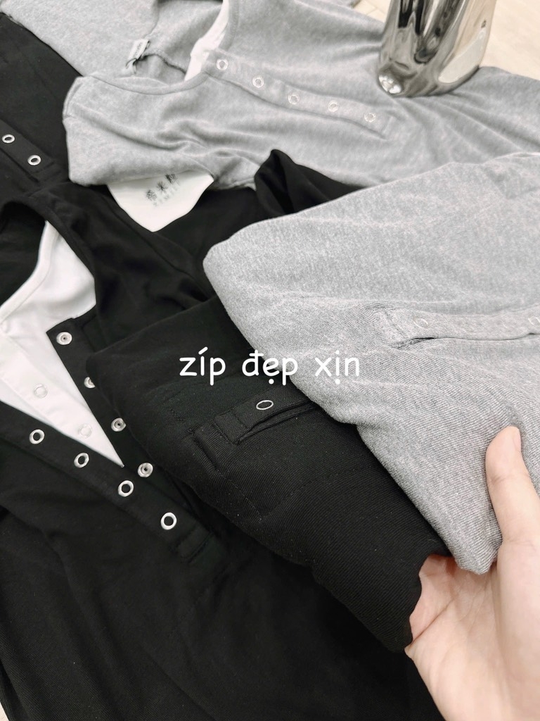 VÁY DÍP CỔ TRÒN PHỐI CÚC DÁNG DÀI NỮ SẴN( XẢ 99k