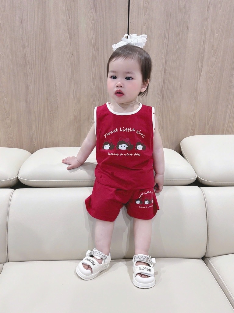 SET 3 BỘ SÁT NÁCH TONE ĐỎ BÉ GÁI( xả 109k)