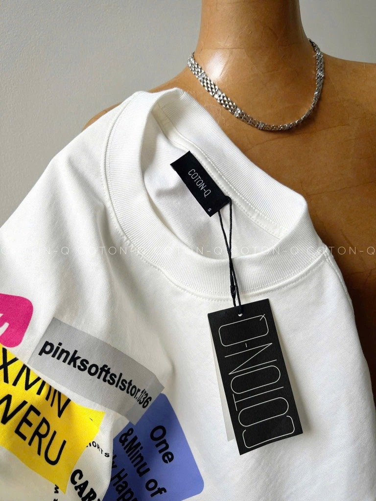 ÁO PHÔNG DECAL CHỮ NỮ