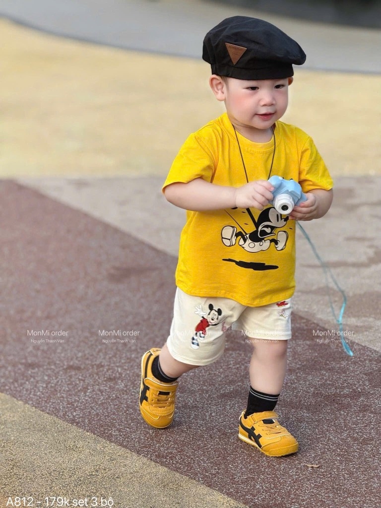 SET 3 BỘ ĐỎ VÀNG XANH CHO BÉ TRAI