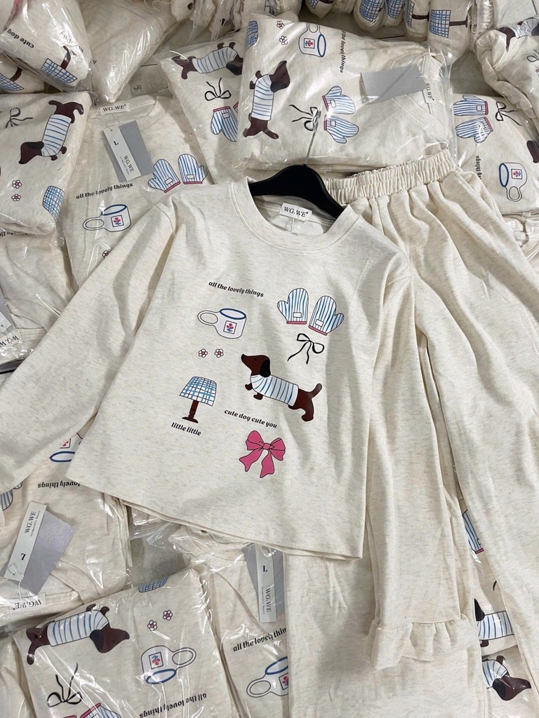 SET BỘ DÀI BE CHÓ VIỀN NHÚN NỮ THU ĐÔNG SẴN