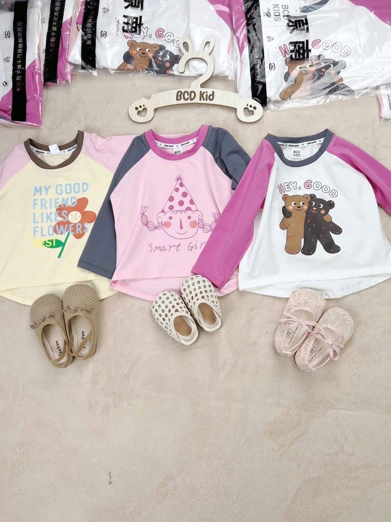 SET ÁO DÀI TAY BÉ GÁI TONE HỒNG