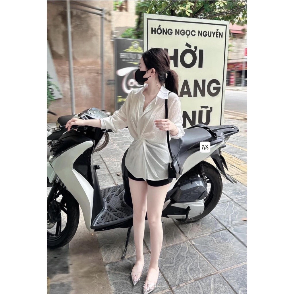 ÁO SƠ MI XOẮN EO 3 MẦU NỮ - (SALE 55k)- SẴN