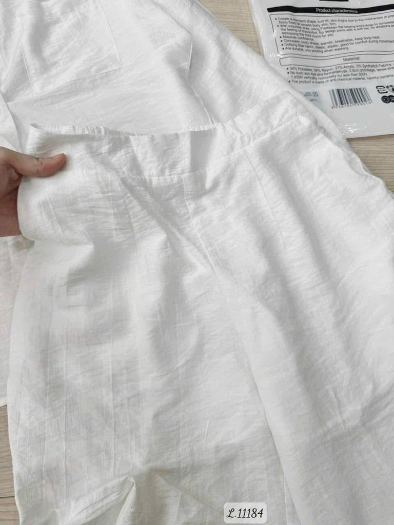 SÉT BỘ ĐŨI TRẮNG DÀI CỔ BẺ NỮ SẴN (TĂNG GIÁ)