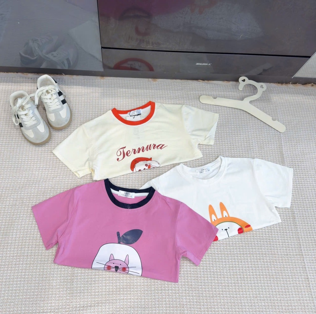 SET 3 ÁO PULL THỎ TONE BE TÍM TRẮNG BÉ GÁI SẴN