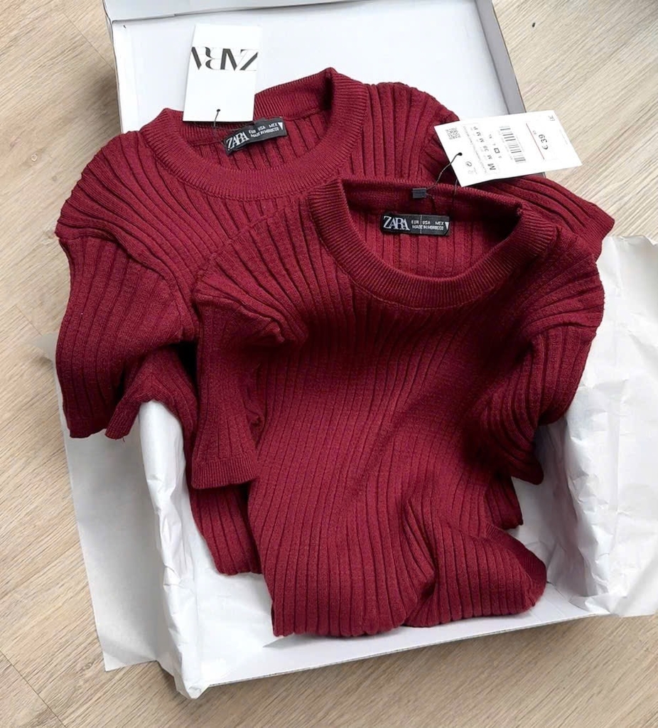 ÁO LEN Z.R 3 MÀU ĐỎ TRẮNG ĐEN NỮ SẴN(XẢ 105k)