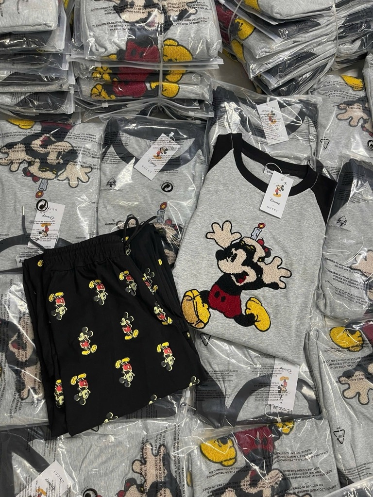 SET BỘ DÀI MICKEY THÊU PHỐI MÀU NỮ THU ĐÔNG