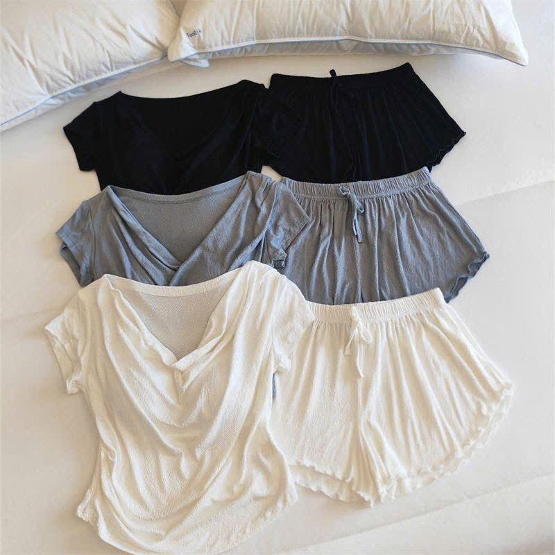 SET BỘ ÁO CỔ NHÚN QUẦN BÈO NỮ