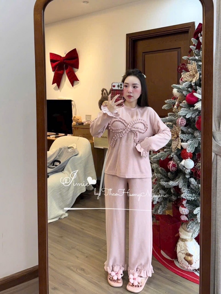 BỘ DÀI 3 MÀU PHỐI NƠ NỮ THU ĐÔNG (SALE 89k)