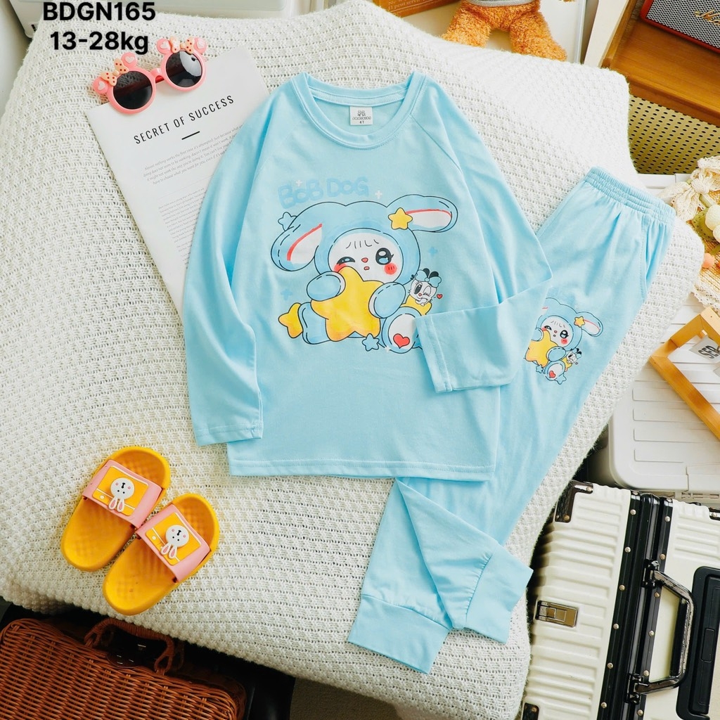 SET BỘ DÀI COTTON XUẤT DƯ KITTY BUNNY ELSA SIZE ĐẠI BÉ GÁI