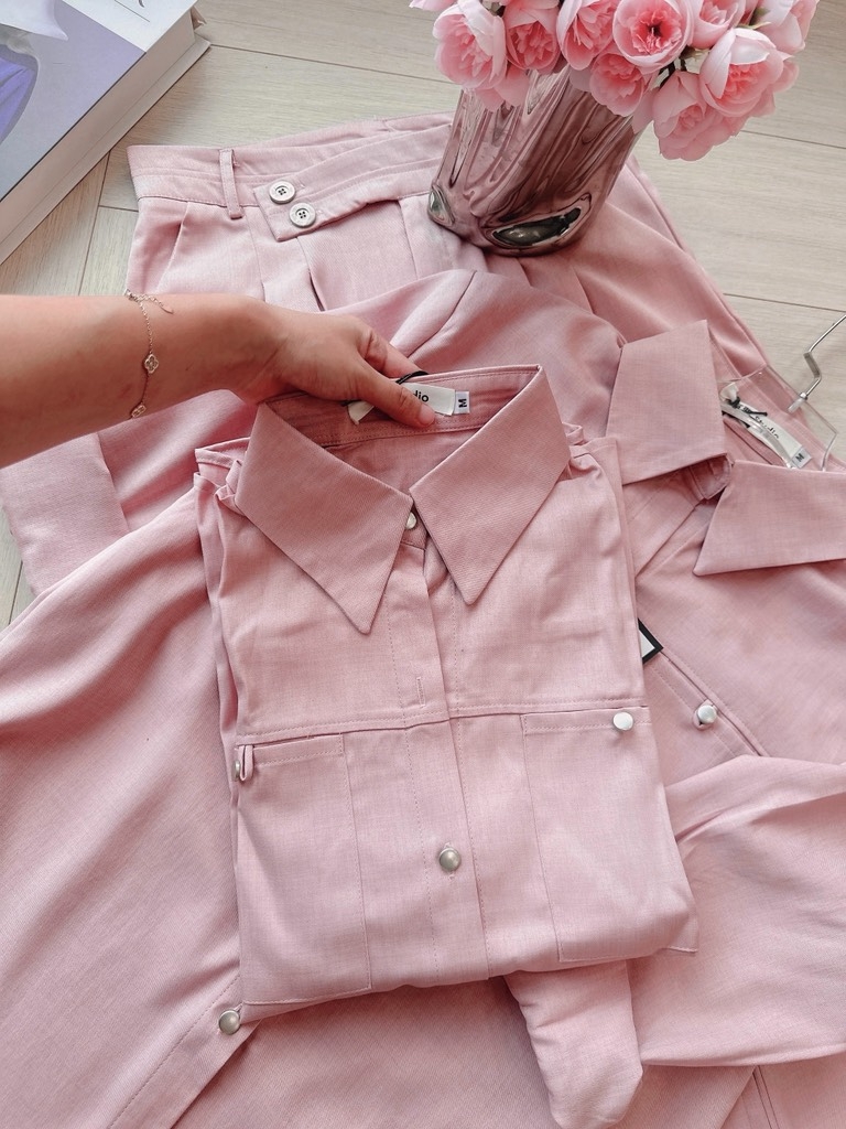 SET BỘ DÀI QUẦN SUÔNG LI ĐAI TAY DÀI CÁ LẬT NỮ THU ĐÔNG