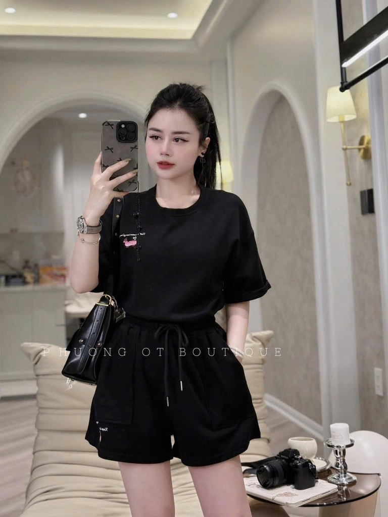 BỘ MÌ THÊU CHÓ 2 MÀU NỮ SẴN (XẢ 99k)