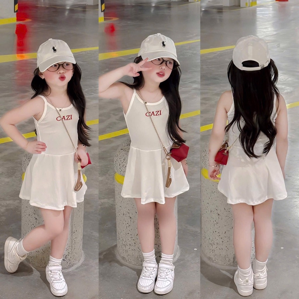 SET 2 VÁY 2 DÂY THÊU CAZI BÉ GÁI