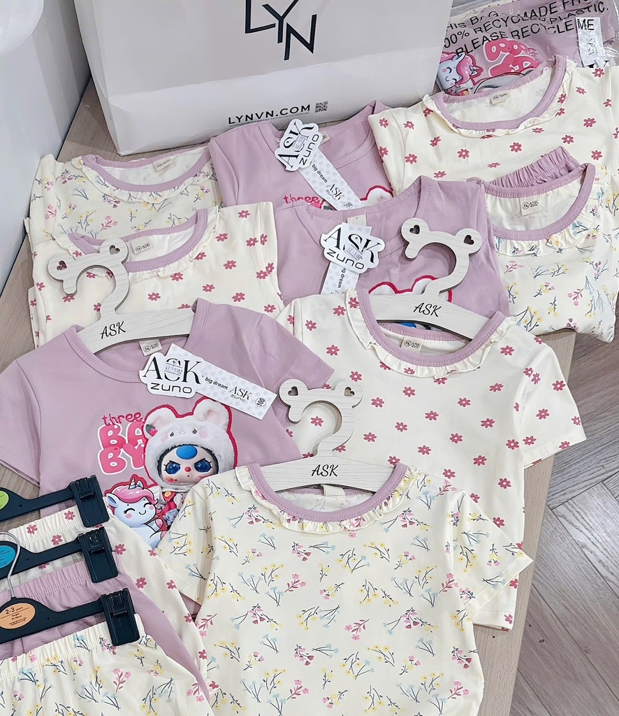 SET 3 BỘ BB3 TONE TÍM BE BÉ GÁI (XẢ 119k)