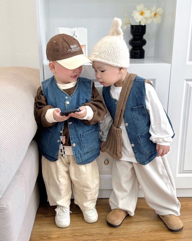 ÁO GILE DENIM LÓT NỈ SIÊU CƯNG CHO BÉ