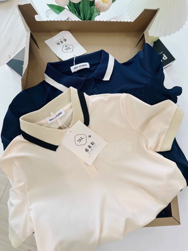 VÁY POLO SUÔNG 2 MÀU BASIC NỮ SẴN (SALE 79k)