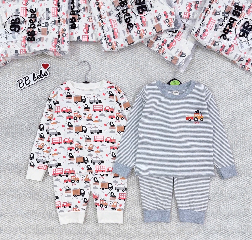 SET 2 BỘ DÀI OTO NHÍ MÀU ĐỎ KẺ GHI BÉ TRAI SẴN