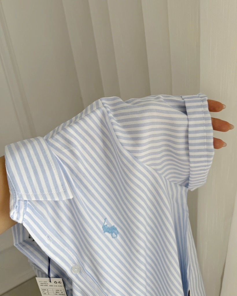 ÁO SƠ MI NỮ CỘC TAY POLO THÊU NGỰA SẴN (SALE 55k)